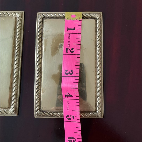 Vintage Solid Brass Made In India Set Of 7 Light Switch Covers - Picture 16 of 16